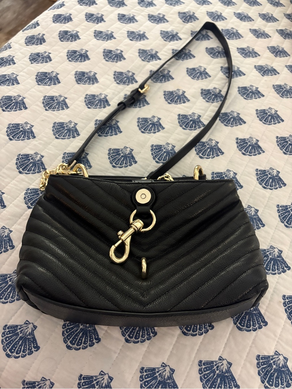 Rebecca Minkoff Black Purse with gold detailing